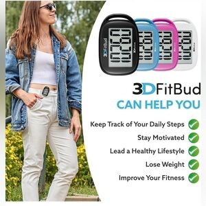 3D FITBUD Simple Step Counter Model A4205